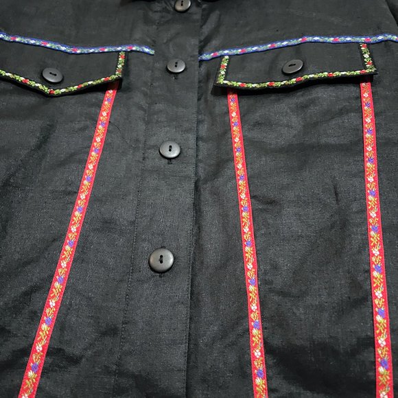 Brett Harrison Vintage Oversized Linen Button Up - Picture 4 of 14